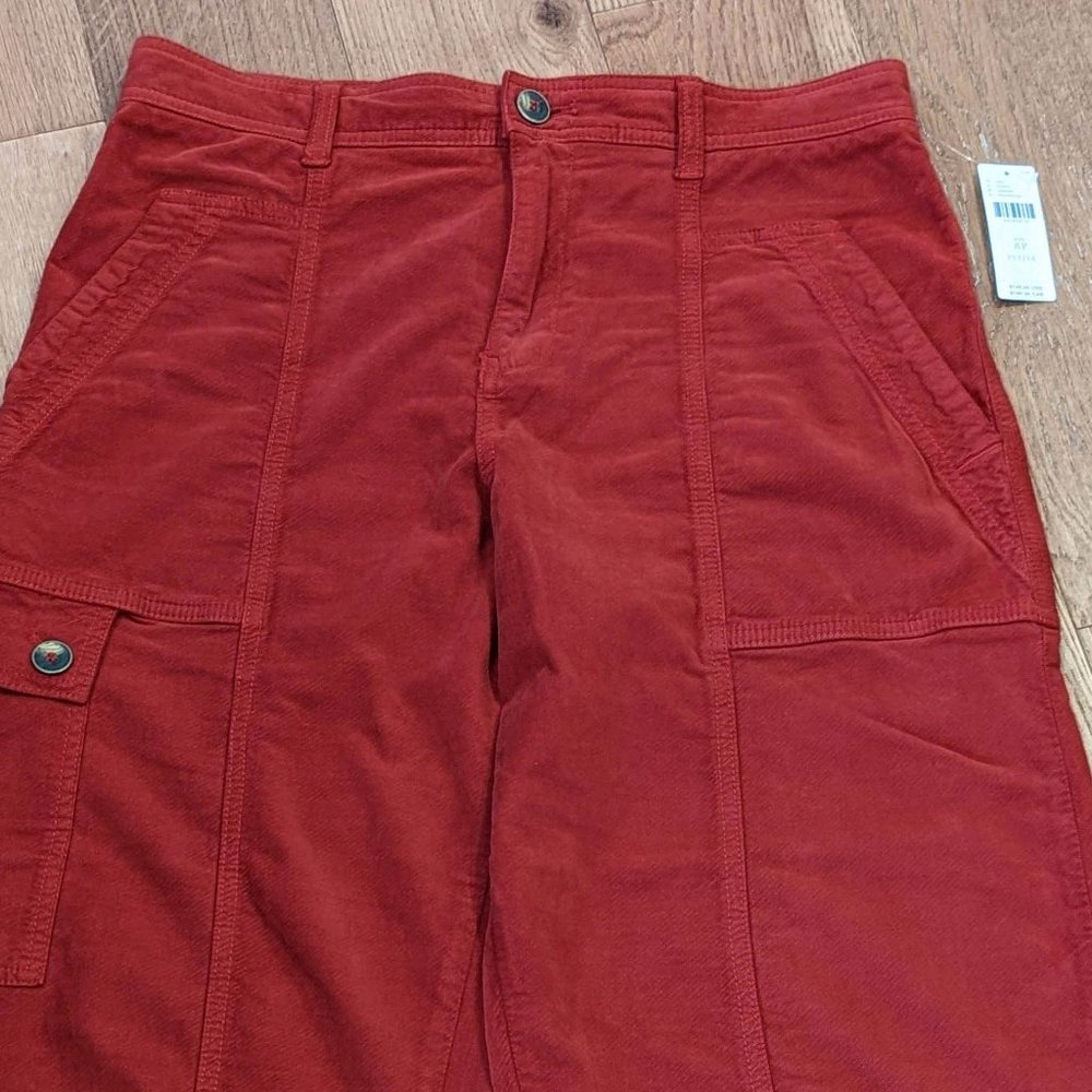 Anthropologie Tapered Corduroy Pants Red Size 8P NWT - Picture 9 of 9